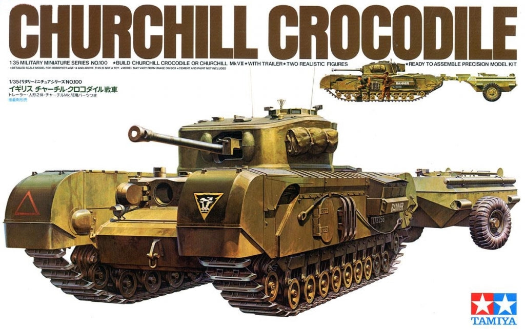 Tamiya 35100 1/35 Churchill Crocodile British Flame Thrower Tank